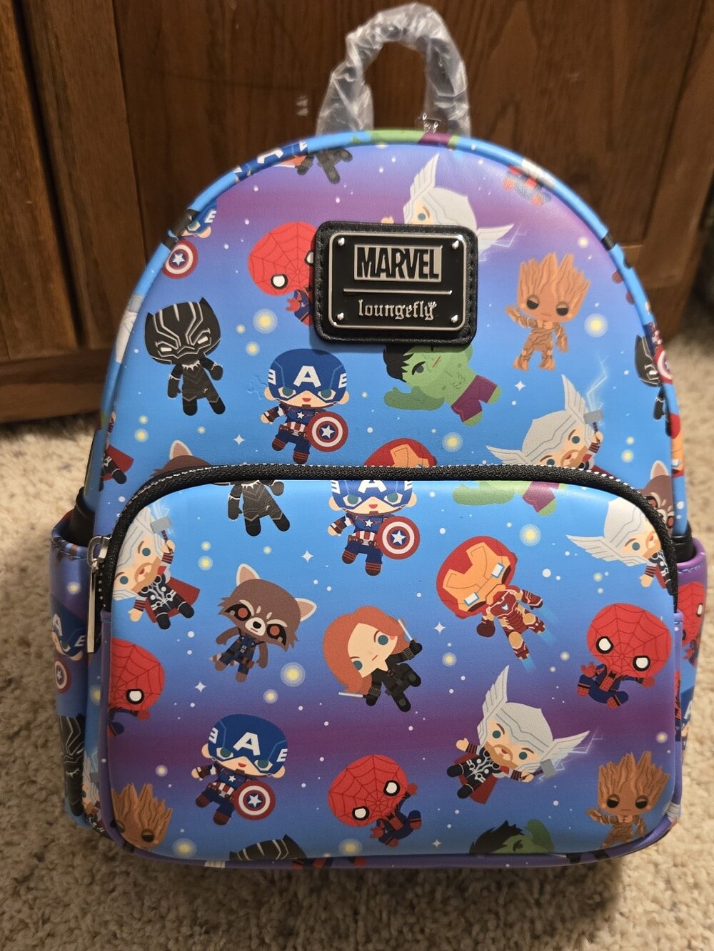 NWT Loungefly x Disney Marvel Chibi Superhero Backpack